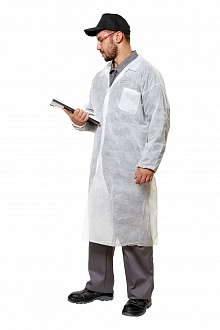 Халат КАСПЕР одноразовый, белый